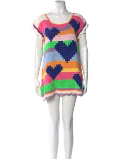 Pre-owned Celia B Printed Mini Dress In Purple