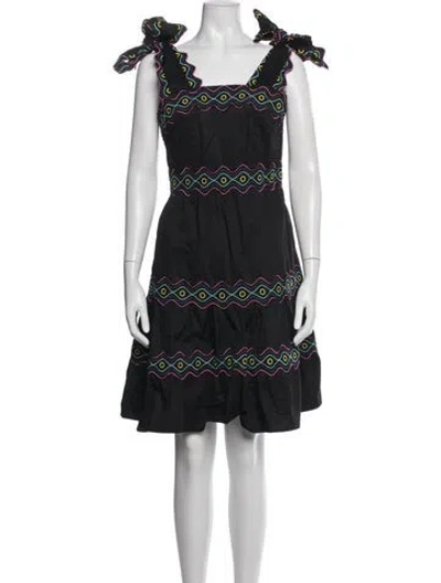 Pre-owned Celia B Printed Mini Dress W/ Tags In Black