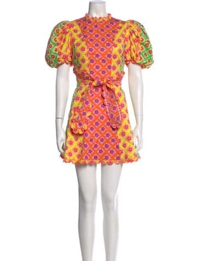 Pre-owned Celia B Printed Mini Dress W/ Tags In Multi