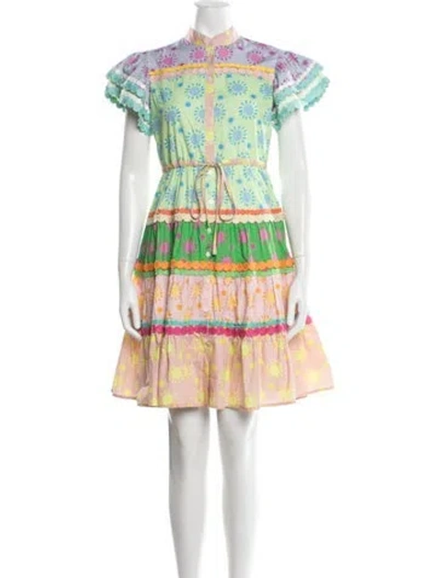 Pre-owned Celia B Printed Mini Dress W/ Tags In Pink