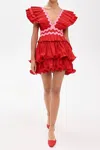 Celia B Prisma Mini Dress In Red In Red