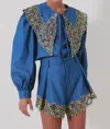 Celia B Rocio Shorts In Blue In Blue