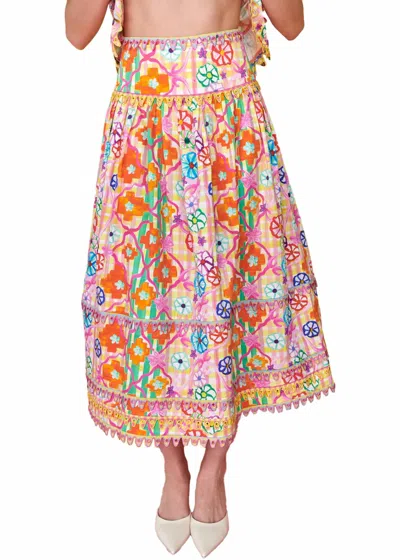 Celia B Serene Midi Skirt In Multi
