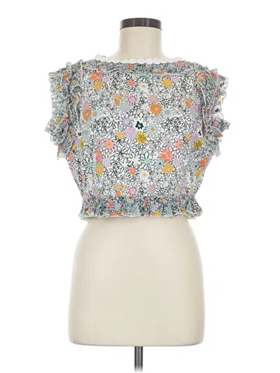 Pre-owned Celia B Sleeveless Blouse In Gray