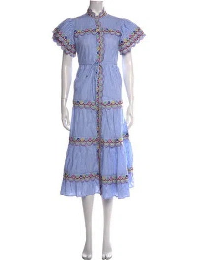 Pre-owned Celia B Striped Long Dress In Multicolor