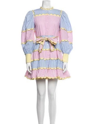 Pre-owned Celia B Striped Mini Dress In Multicolor