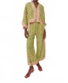 Celia B Tenerife Pants In Green Multi In Green