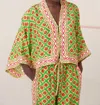 Celia B Tenerife Top In Green Multi In Green