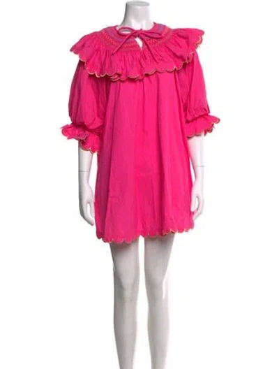 Pre-owned Celia B Tie Neck Mini Dress W/ Tags In Pink