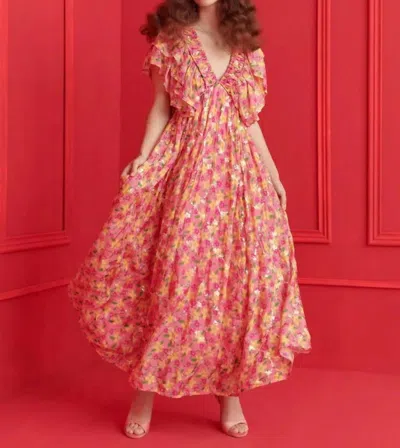 Celia B Vega Dress In Pink In Multi