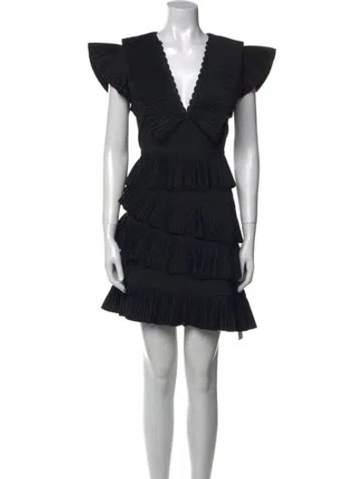 Pre-owned Celia B V-neck Mini Dress In Black