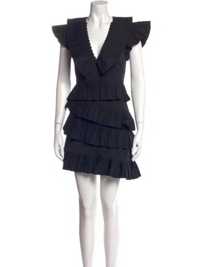 Pre-owned Celia B V-neck Mini Dress In Blue