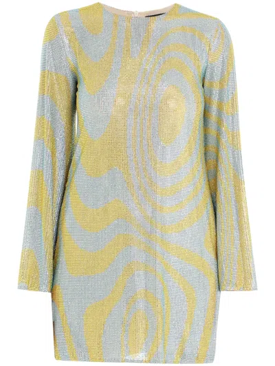 Celia Kritharioti Crystal-embellished Mini Dress In Multi