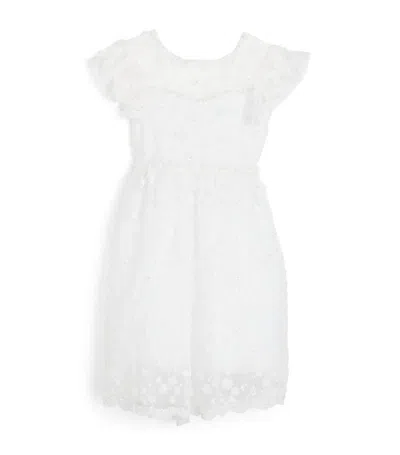 Celia Kritharioti Kids' Tulle Embellished Dress (2-12 Years) In White