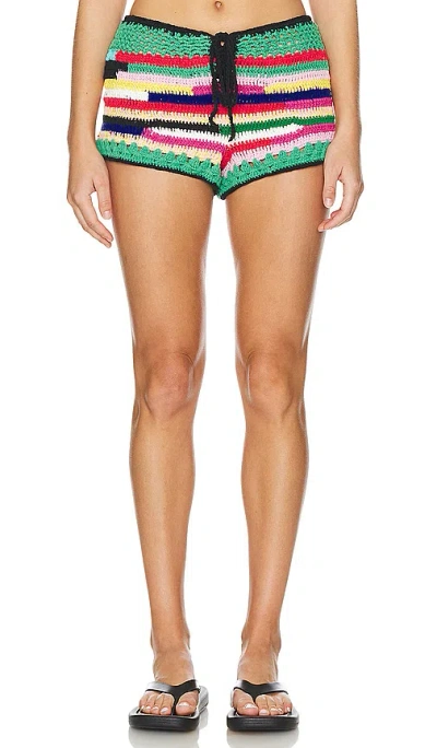 Celiab Chimera Shorts In Green