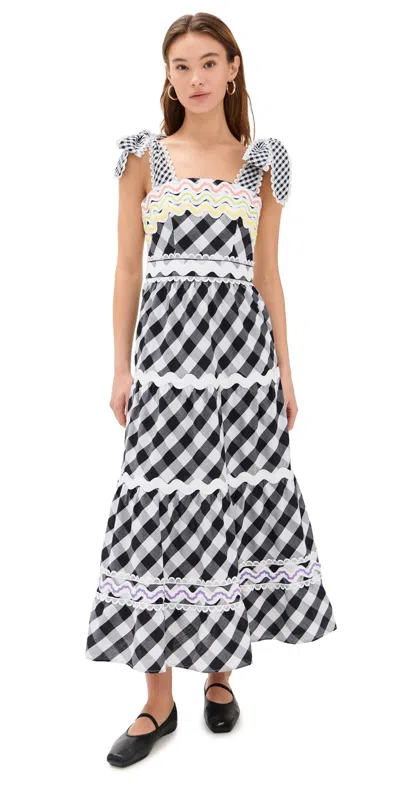 Celiab Jade Vichy Black Dress Multi