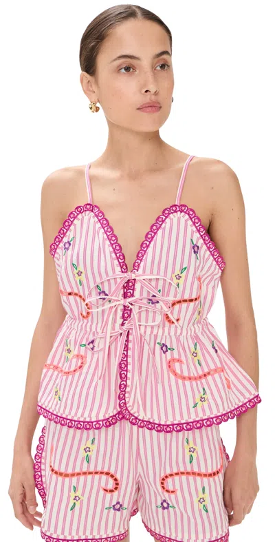 Celiab Pequi Top Pink Stripes