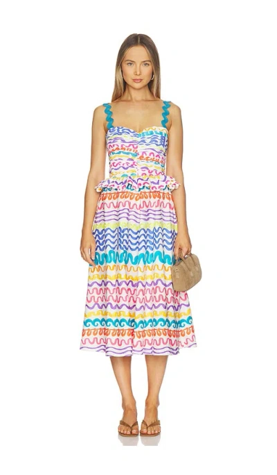 Celiab Serpentine Dress In Multi