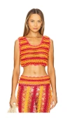 Celiab X Revolve Top In Orange,red