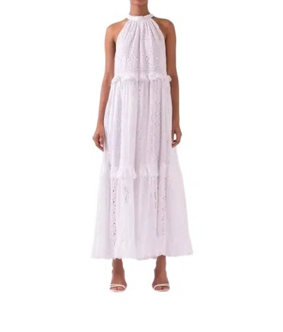 Celina Moon Azalea Halter Neck Tiered Dress In White