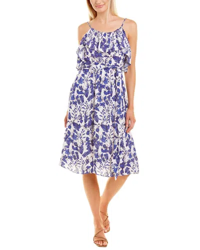 Celina Moon Braided Strap Midi Dress In Blue