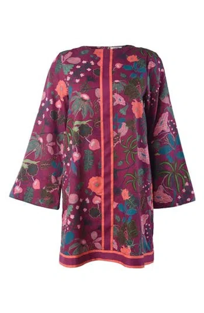 Celina Moon Calla Long Sleeve Minidress In Pink