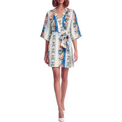 Celina Moon Carly Wrap Minidress In Multi