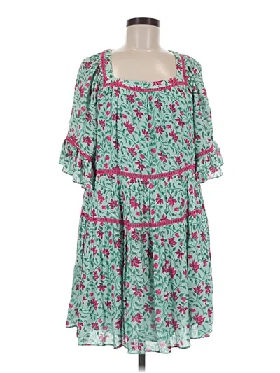 Pre-owned Celina Moon Casual Dress In Teal
