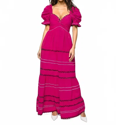 Celina Moon Ebony Maxi Dress In Pink