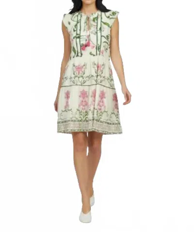 Celina Moon Evelina Mini Dress In Pink Floral In Multi