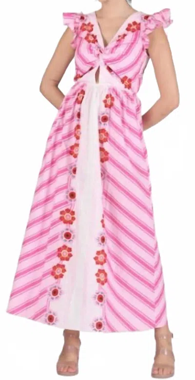 Celina Moon Flavian Dress In Pink In Multi