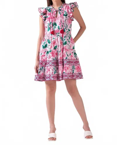 Celina Moon Floss Mini Dress In Pink Medina
