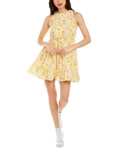 Celina Moon Frill Tiered Mini Dress In Yellow