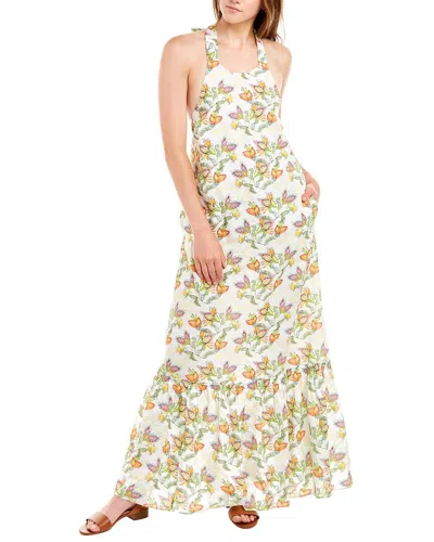 Celina Moon Halter Neck Maxi Dress In White | ModeSens