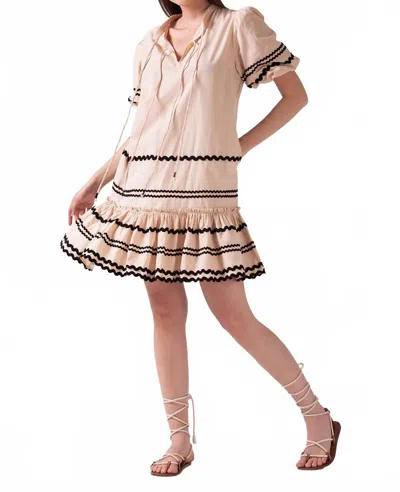 Celina Moon Jules Tier Dress In Taupe In Gray
