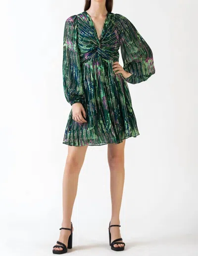 Celina Moon Leighton Mini Dress In Green Tropics In Multi