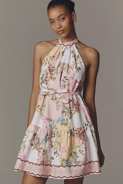Celina Moon Nawari Cotton Mini Dress In Multi