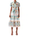 Celina Moon Pippa Midi Dress In Fern Noura