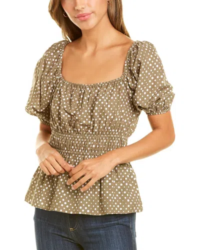 CELINA MOON CELINA MOON PUFF SLEEVE BLOUSE