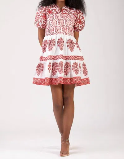 Celina Moon Sahar Mini Dress In Mila Red