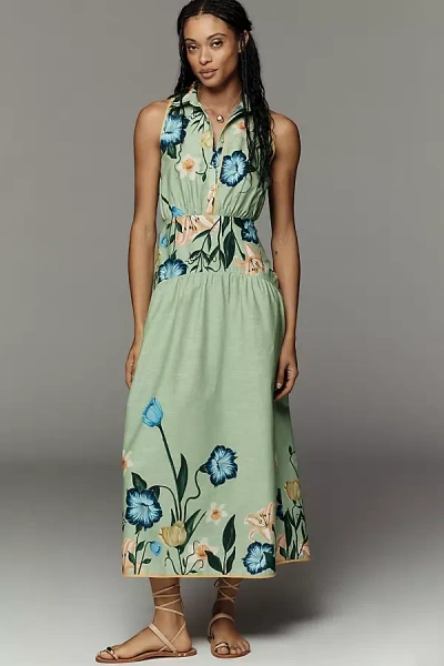 Celina Moon Senna Maxi Dress In Green