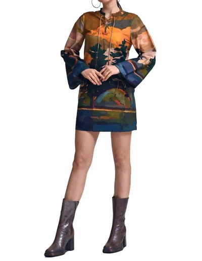 Celina Moon Sia Mini Dress In Multicolor