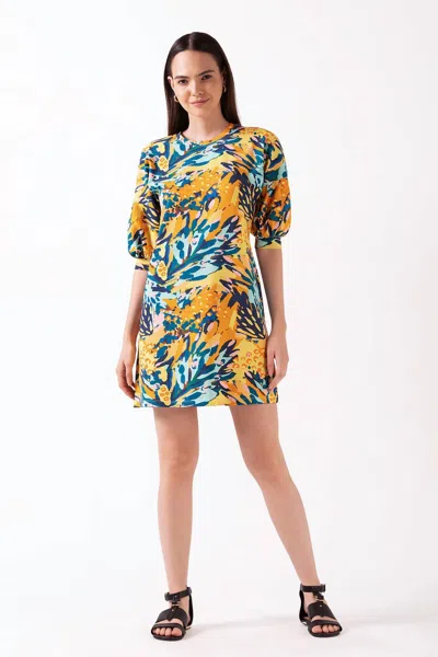 Celina Moon Troian Knit Mini Dress In Orange Caspian In Multi