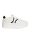 Celine Leather Block Sneakers With Triomphe Logo On The Back In Multi