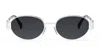 Celine Cl40235u Triomphe Metal 16a Sunglasses In Blue