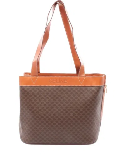 Pre-owned Celine 00's Macadam Leather Tote Bag