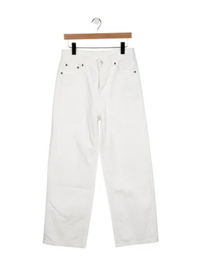 Pre-owned Celine 001 Vivienne Glass Straight Leg Jeans In White