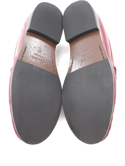 Pre-owned Celine 00s Leather Loafers In Red