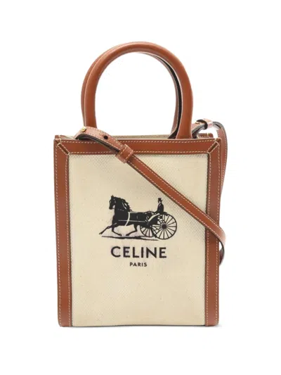 Pre-owned Celine 00s Mini Vertical Cabas Handbag In Neutral