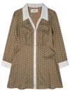 Celine Mid Length Coat Flared Cut Pattern In Brown